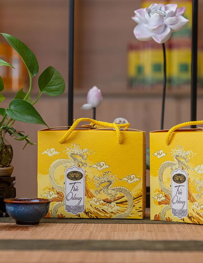 Hộp trà oolong Hoàng Kim