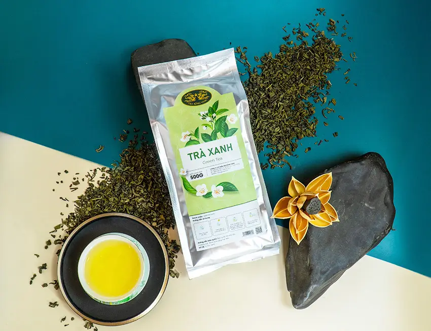 Một mẫu trà xanh của Trà Rồng Vàng