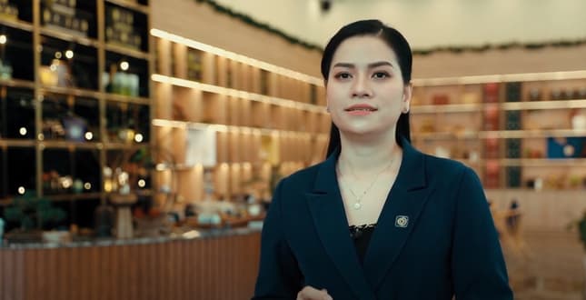 Bà Võ Thị Tam Dân- Giám đốc công ty cổ phần trà rồng vàng